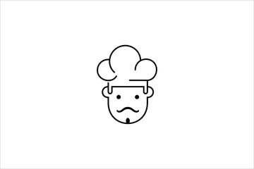 Chef line logo design in simple design