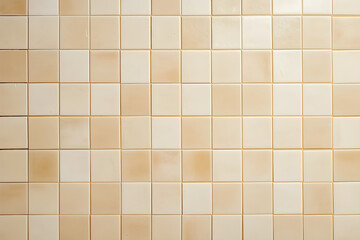 Cream tile wall chequered background bathroom floor texture