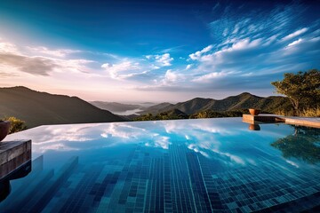 Obraz premium Relaxing in a Private Infinity Pool