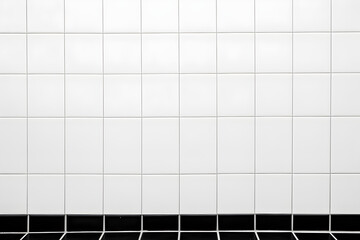 White tile wall chequered background bathroom floor texture