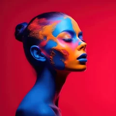 Illustration of a fashion portrait,  AI Generated © kanate