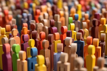 Fototapeta premium Diversity and inclusion poster. Diversity, equity and inclusion concept. Generative AI