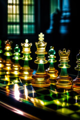 chess figures, generated by artificial intelligence