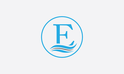 Water wave logo. Water wave with letters . water wave symbol design