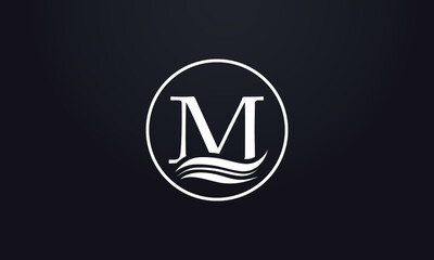 Water wave logo. wave icon and water wave symbol letter