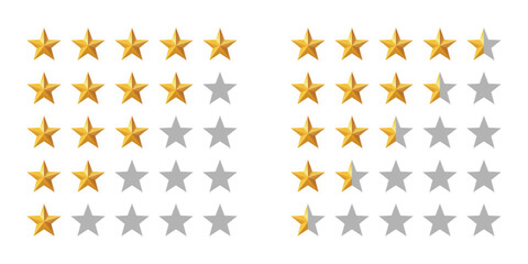 Rating Golden Stars. Vector illustration