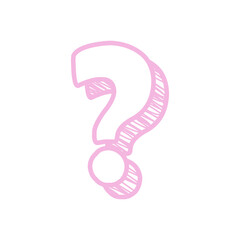 Doodle Styled Question Mark Icon