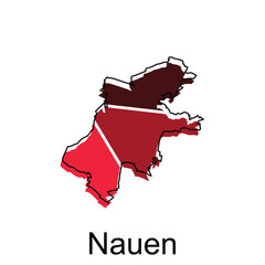 Map of Nauen Vector Illustration design template, suitable for your company