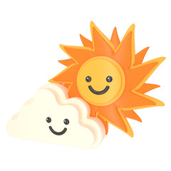 Cloud & Sun3d Render Hi Quality