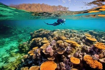 Snorkeling in the coral reefs