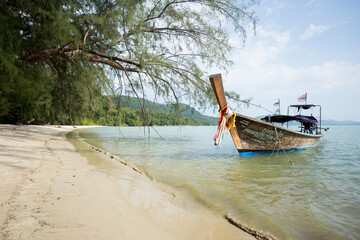 Views of a beautiful paradisiacal beach on the island of Ko Yao in the south of Thailand.