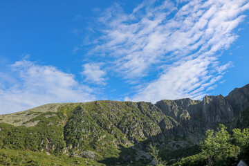 mountains and clouds