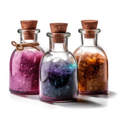 Obraz na płótnie Canvas Witches potion bottles , Isolated On Transparent, PNG, HD