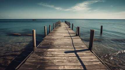 Fototapeta premium Pontile. Ai generated.