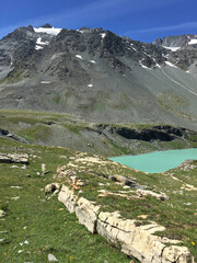 Lac Blanc - Peclet Polset. Pralognan la Vanoise, Parc national de la Vanoise, Alpes du Nord, Tarentaise, Savoie, France.