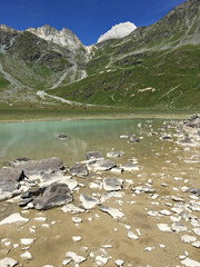Lac Blanc - Peclet Polset. Pralognan la Vanoise, Parc national de la Vanoise, Alpes du Nord, Tarentaise, Savoie, France.