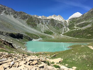 Lac Blanc - Peclet Polset. Pralognan la Vanoise, Parc national de la Vanoise, Alpes du Nord, Tarentaise, Savoie, France.