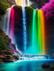 The waterfall of spectrum colors
