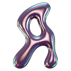 3d Holographic Liquid Letter A