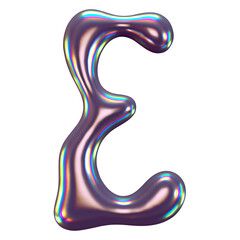 3d Holographic Liquid Letter E