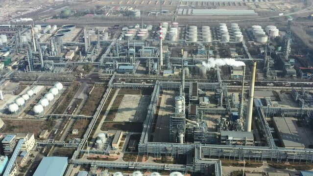 Aerial View of Chemical Plant