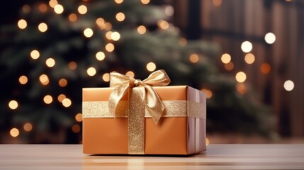 christmas gift box - obrazy, fototapety, plakaty