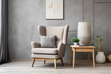 Obraz na płótnie Canvas modern living room, room with chair
