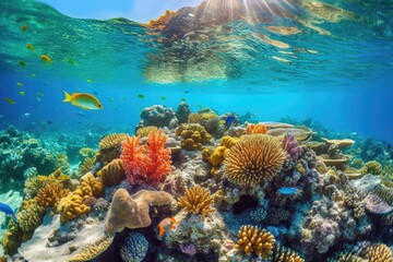 Naklejka na ściany i meble Coral Reef Oasis