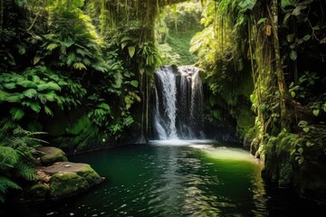 Fototapeta na wymiar Tropical Waterfall