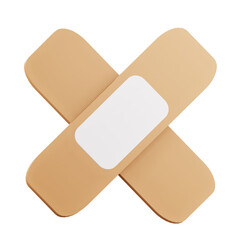 3d bandage illustration with transparetnt background