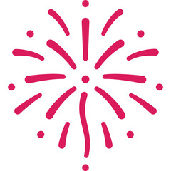 fireworks fill icon and illustration
