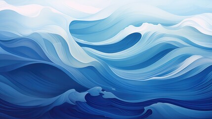Waves in Blue Colors