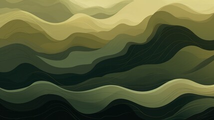 Waves in Khaki Colors - obrazy, fototapety, plakaty