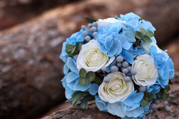 Beautiful bridal bouquet on the wedding day
