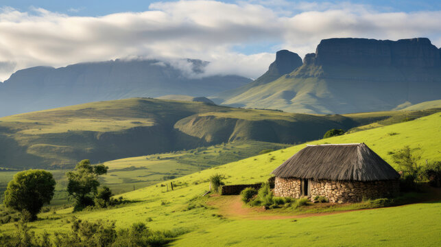 A traditional South African rondavel