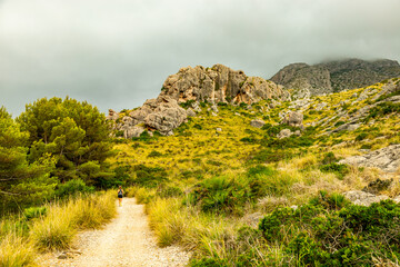 Urlaubsstimmung in der Bucht von Cala Sant Vicenç auf der wunderschönen Balearen Insel Mallorca -...