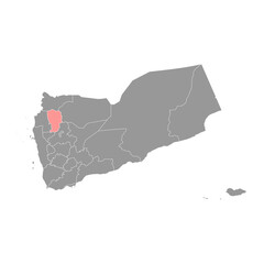 Amran governorate, administrative division of the country of Yemen. Vector illustration.