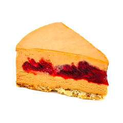 Dessert Cherry in roasted chocolate on a white background