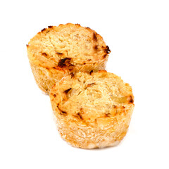 Cabbage cutlets on a white background