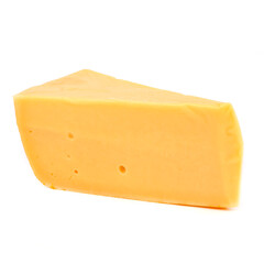 Gouda cheese 45% on a white background