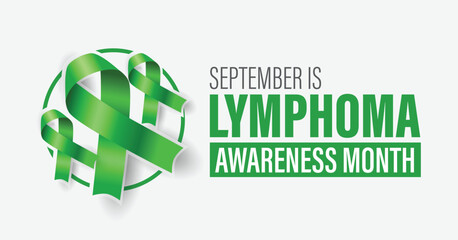 September is Lymphoma Awareness Month. Cancer of the lymphatic system vector campaign banner.