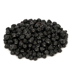 Candied chokeberries on a white background