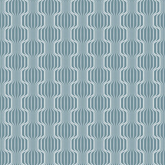 Seamless repeating pattern. Geometric striped ornament. Monochrome linear waves. Modern stylish texture. Decorative vector illustration for fabric, textile, wallpaper, wrapping, and print.