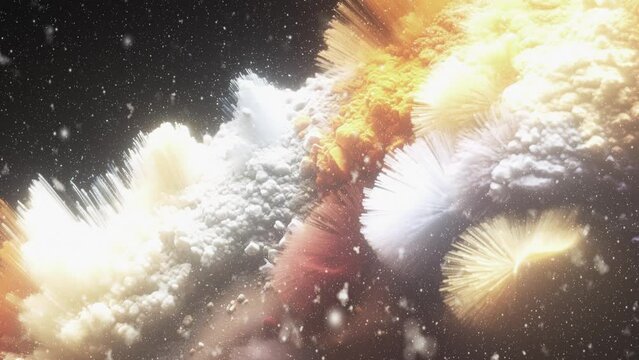 Fungus and mold under a microscope.