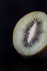 juicy kiwi in a macro shot