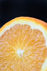 bright orange, juicy orange in macro photography