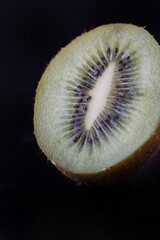 juicy kiwi in a macro shot