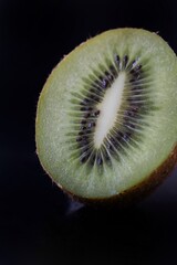 juicy kiwi in a macro shot