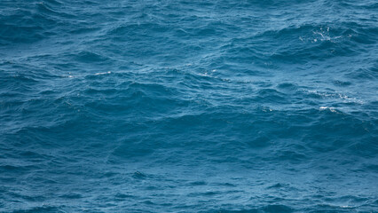 close up view of Wavy North Aegean Sea on a windy day