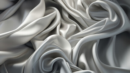black and silver silk cloth fabric texture background with random wavy look